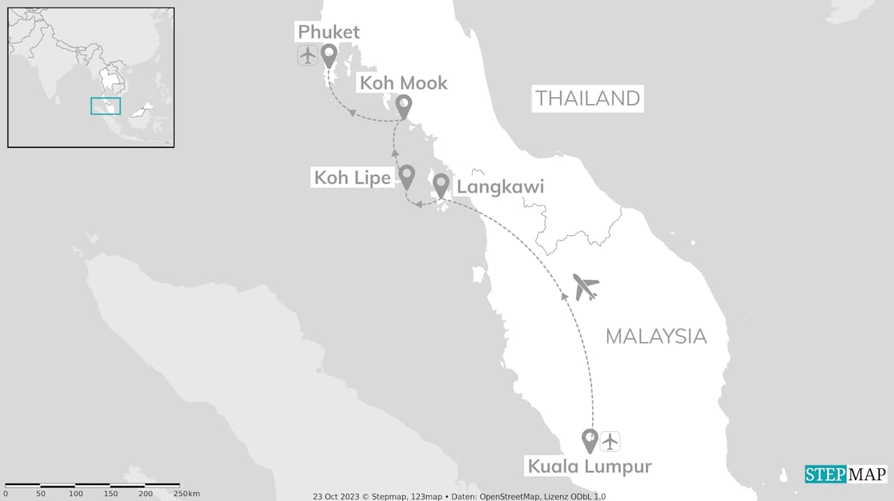 Malaysia & Thailand: Insel- meets Cityhopping